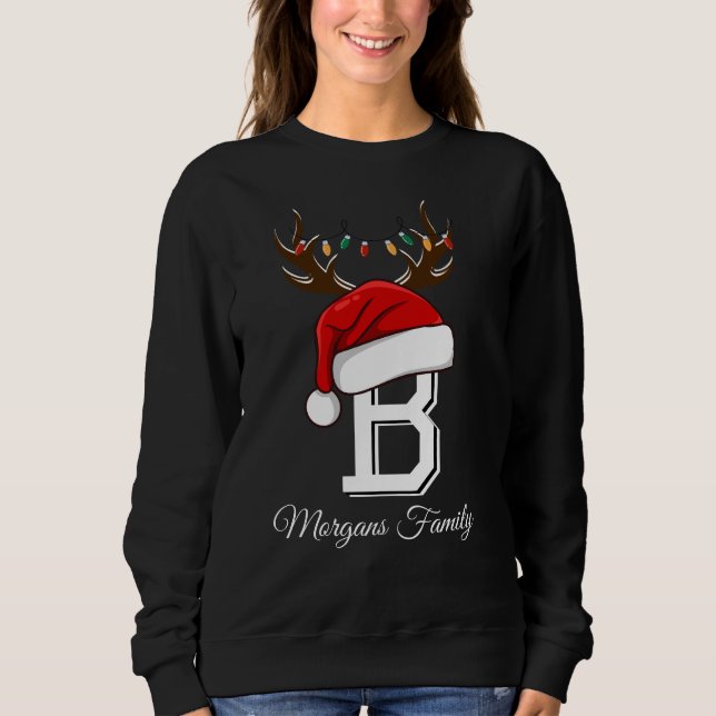 Sudadera Navidades de familia monogramados que coinciden co (Anverso)