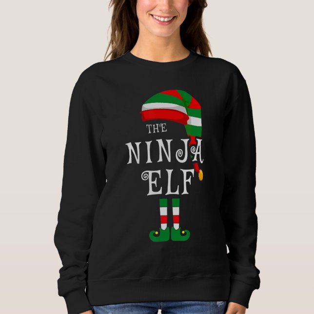 Sudadera Navidades de familia Ninja Elf coincidiendo con el (Anverso)