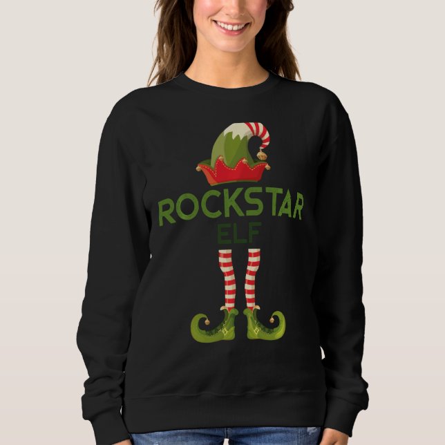 Sudadera Navidades de familia Rockstar Elf Mating Holiday M (Anverso)