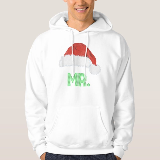 Sudadera Navidades de familia Sr. y la Sra. Santa Hat C (Anverso)