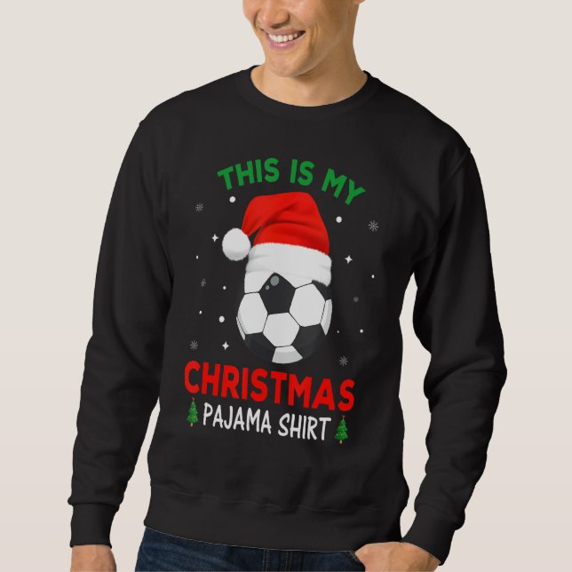Sudadera Navidades De Fútbol Pajama Shirt Niños Niños Peque (Anverso)