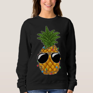 Sudadera Navidades De Gafas De Sol De Piña De Fruta Tropica