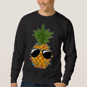 Sudadera Navidades De Gafas De Sol De Piña De Fruta Tropica