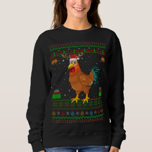 Sudadera Navidades de gallos de renos y sombreros a juego