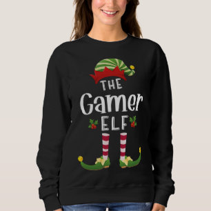 Sudadera Navidades de gamer Elf coincidiendo Pajama X-Mas F