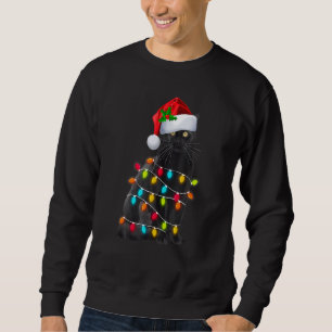 Sudadera Navidades de gato negro encienden navidades de gat