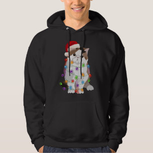 Sudadera Navidades de gatos de Shorthair exóticos iluminan 