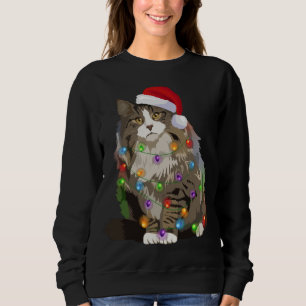 Sudadera Navidades de gatos forestales noruegos alumbran am