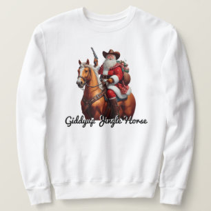 Sudadera Navidades de Giddyup Jingle Horse Santa Claus