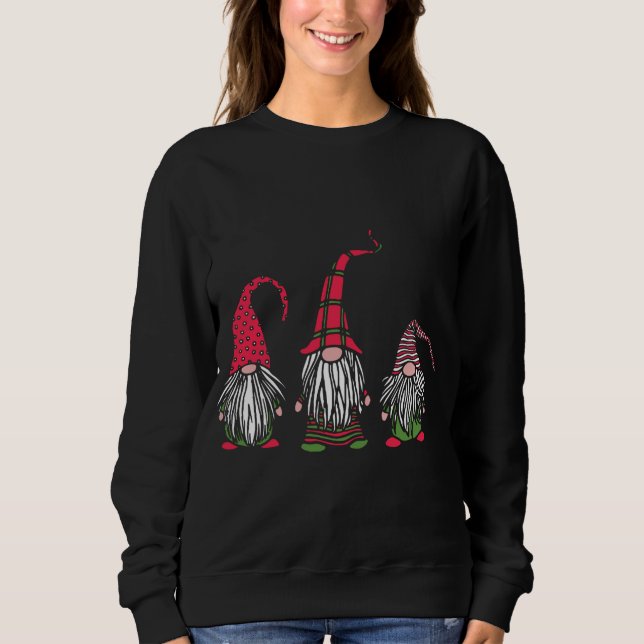 Sudadera Navidades de gnomos pequeños coincidiendo con los  (Anverso)