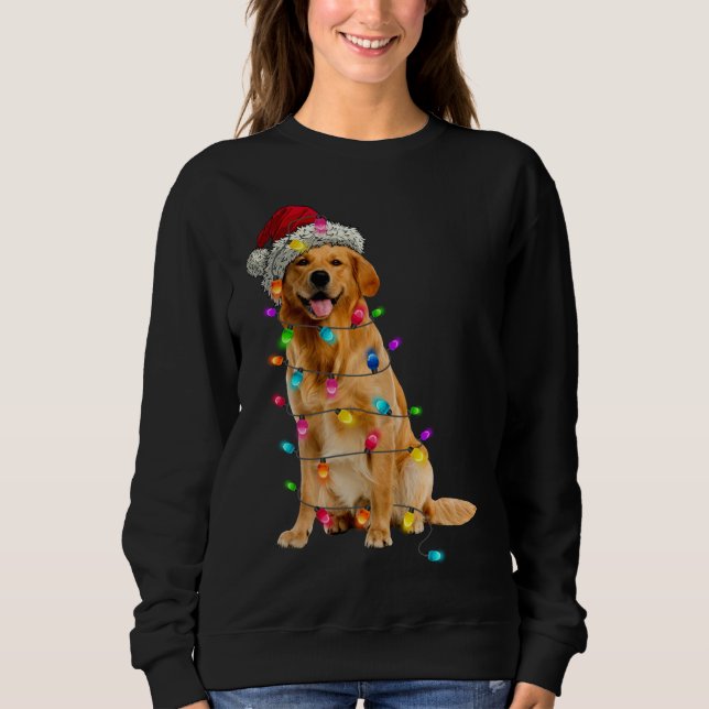 Sudadera Navidades de Golden Retrivers Gorra Santa Dog L (Anverso)