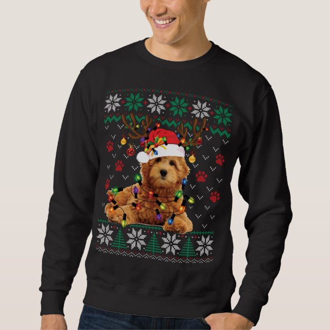 Sudadera Navidades de Goldendoodle Encantadores Dulces Dive (Anverso)