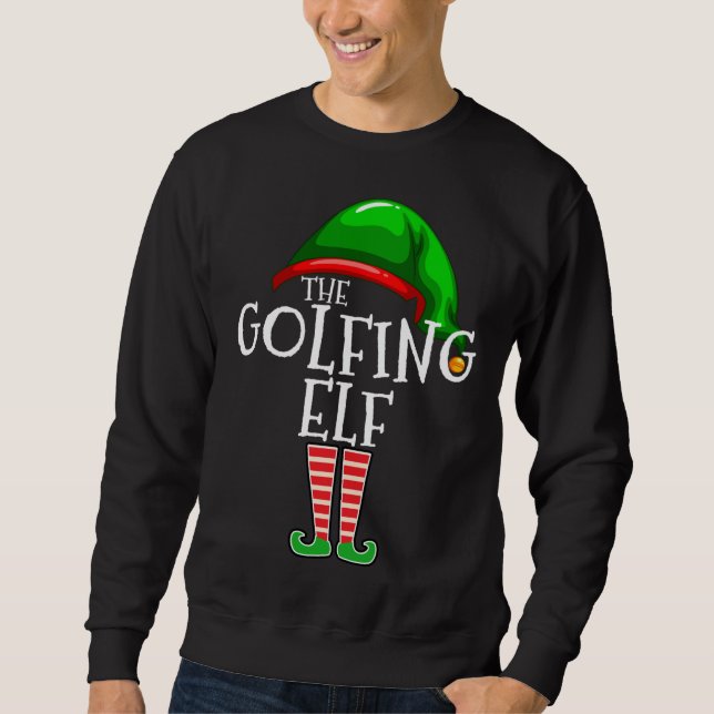 Sudadera Navidades de golf de la familia Elf (Anverso)