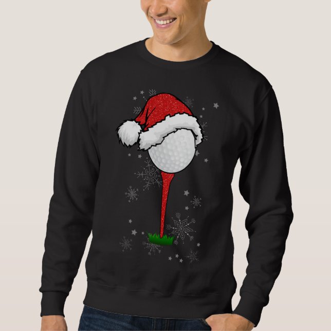 Sudadera Navidades de golf Holiday Golf Ball Gorra Santa Me (Anverso)