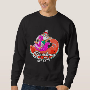Sudadera Navidades De Guay Santa Riding Rosado Flamingo En