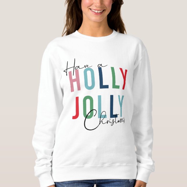 Sudadera Navidades de Holly Jolly (Anverso)