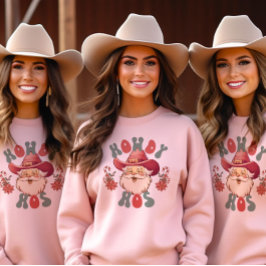 Sudadera Navidades de Howdy Hos Cowboy Santa Holiday