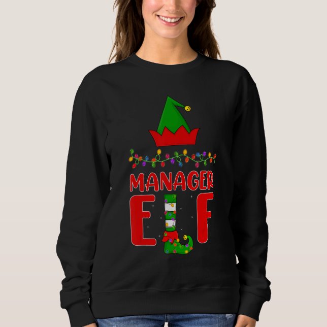 Sudadera Navidades de iluminación de la familia Elf de Mana (Anverso)