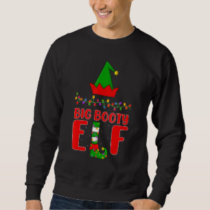 Sudadera Navidades de iluminación familiar de Big Booty Elf