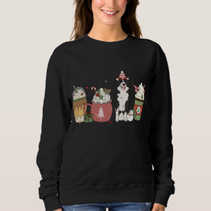 Sudadera Navidades de invierno latte de café collie Dog Mo