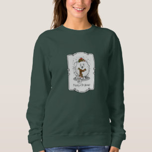 Sudadera Navidades de invierno Nieve de cerdo (blanca)