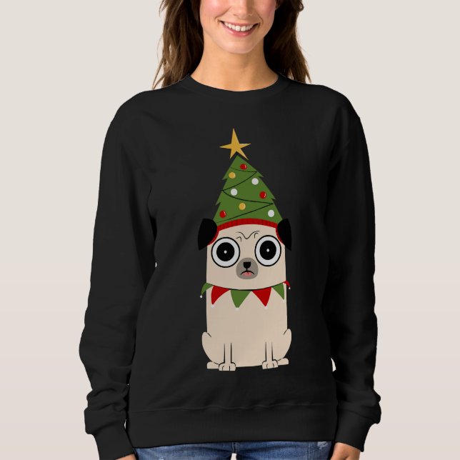 Sudadera Navidades de It&x27;s para Pug&x27;s sake Classic  (Anverso)