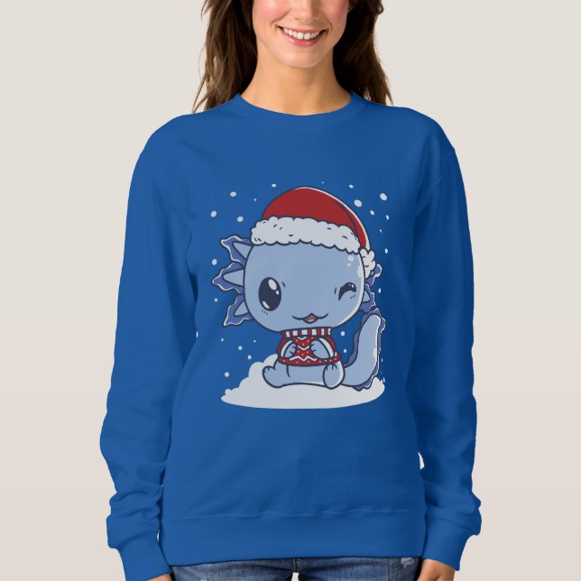 Sudadera Navidades de Kawaii Axolotl (Anverso)
