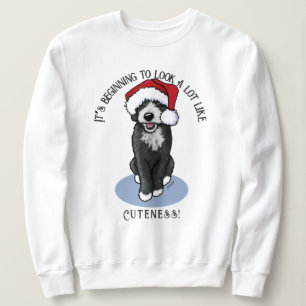 Sudadera Navidades de KiniArt Bernadoodle