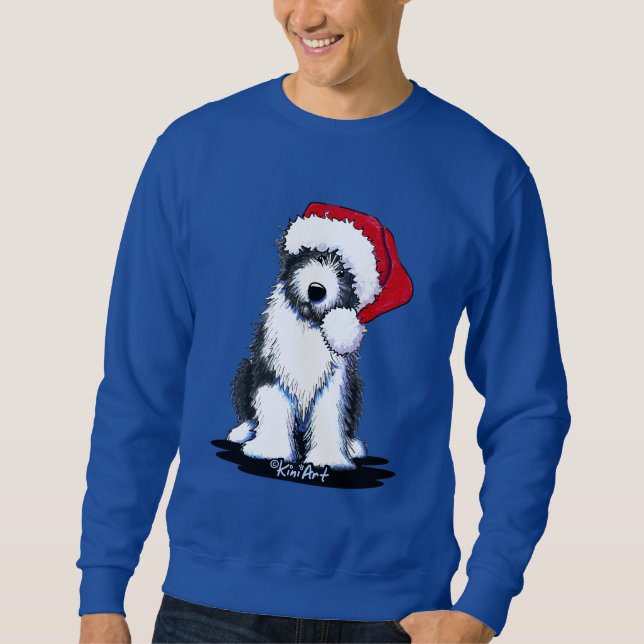 Sudadera Navidades de KiniArt con la barba de Collie (Anverso)