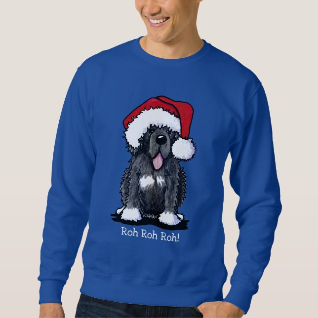 Sudadera Navidades de KiniArt Newfie Dog Hoodie (Anverso)