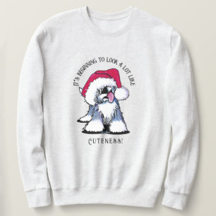 Sudadera Navidades de KiniArt Old English Sheepdog
