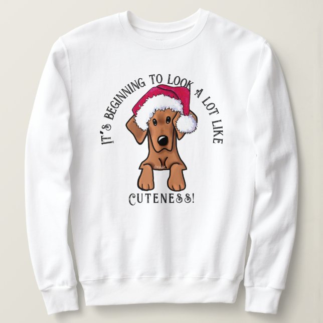 Sudadera Navidades de KiniArt Vizsla (Anverso del diseño)