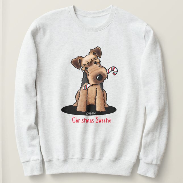 Sudadera Navidades de KiniArt Welsh Terrier (Anverso del diseño)