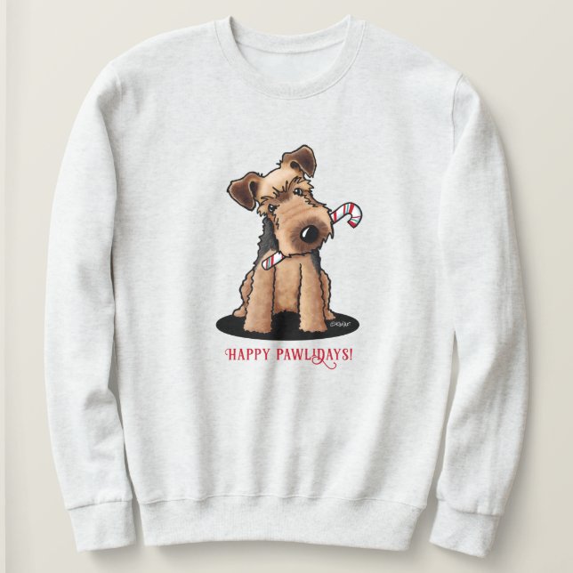 Sudadera Navidades de KiniArt Welsh Terrier (Anverso del diseño)