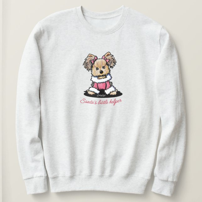 Sudadera Navidades de KiniArt Yorkie (Anverso del diseño)