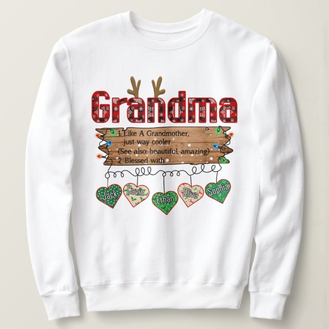 Sudadera Navidades de la abuela (Anverso del diseño)