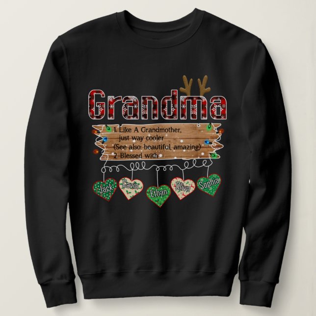 Sudadera Navidades de la abuela (Anverso del diseño)