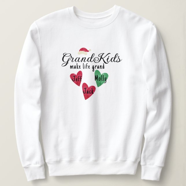 Sudadera Navidades de la abuela - Regalo de nombres persona (Anverso del diseño)