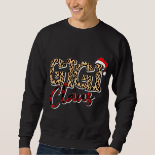 Sudadera Navidades de la abuela Santa Hat Gigi Claus Leopar