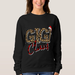 Sudadera Navidades de la abuela Santa Hat Gigi Claus Leopar
