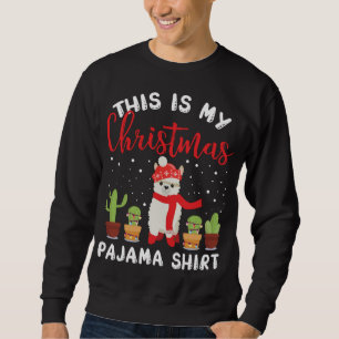 Sudadera Navidades de la Alpaca Pajama Gift Pajamas Xmas Fa