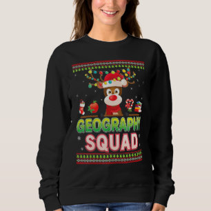 Sudadera Navidades de la brigada de geografía reno Santa Ha