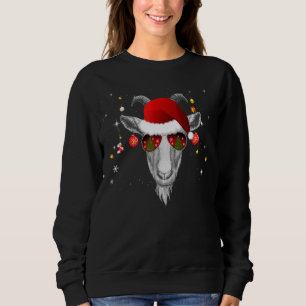Sudadera Navidades de la cabra Santa Claus de la familia de