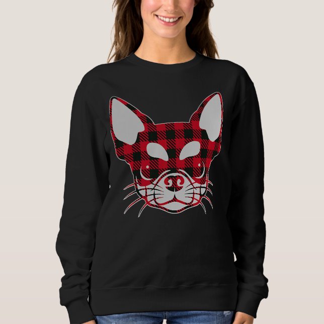Sudadera Navidades de la cara de Chihuahua de búfalo rojo c (Anverso)