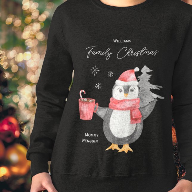 Sudadera Navidades de la familia Cute Penguin Matando a Mam (Subido por el creador)