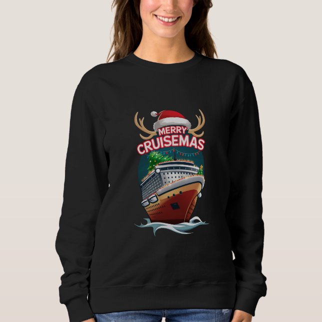 Sudadera Navidades de la familia de cruisemas con crucero d (Anverso)