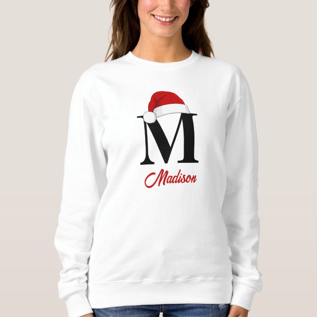 Sudadera Navidades de la familia Monograma de Santa Hat Per (Anverso)