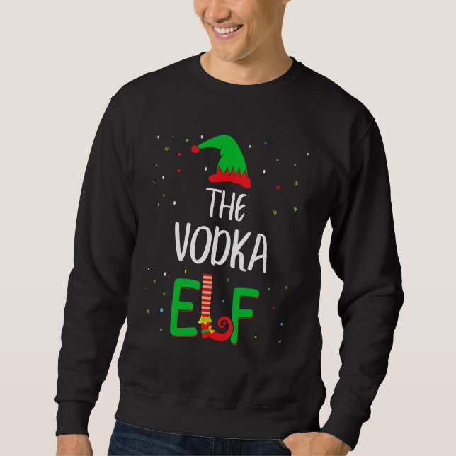 Sudadera Navidades De La Familia Vodka Elf Que Coinciden Co (Anverso)