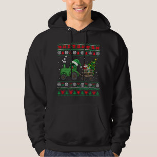 Sudadera Navidades de la granja Tractor Xmas Tree iluminan 