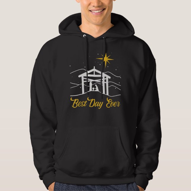 Sudadera Navidades de la historia verdadera regalo de Jesús (Anverso)